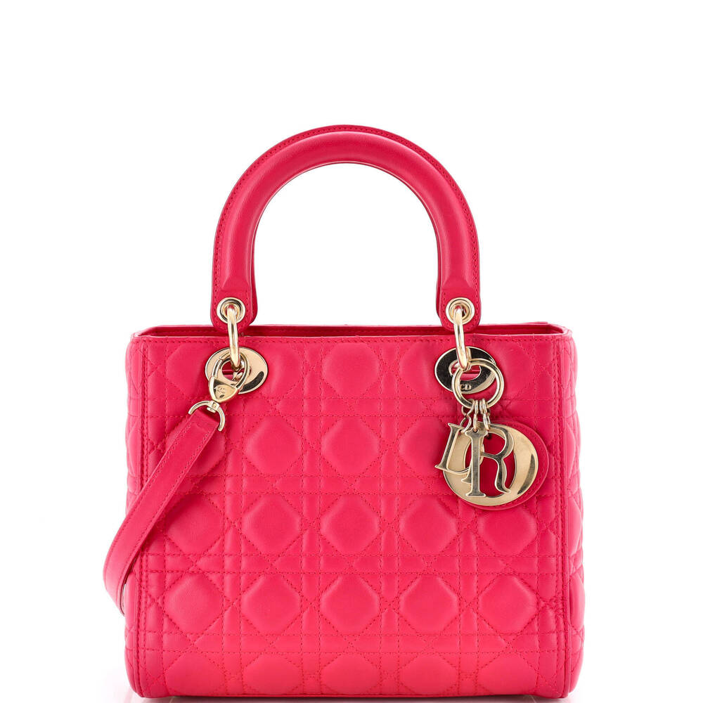 Christian Dior Medium Lady Dior Bag Cannage Quilt Lambskin